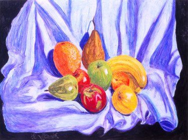 Drawing titled "Nature morte aux fr…" by Nathalitay, Original Artwork, Other