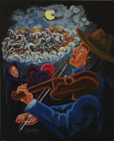Pintura intitulada "La récompense de Jo…" por Nathalitay, Obras de arte originais, Acrílico