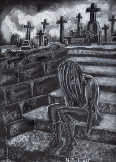 Drawing titled "Désespoir" by Nathalitay, Original Artwork