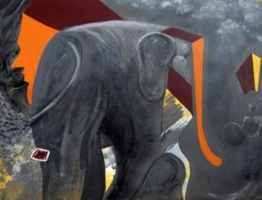 Pittura intitolato "elephant.jpg" da Nathan Smith, Opera d'arte originale