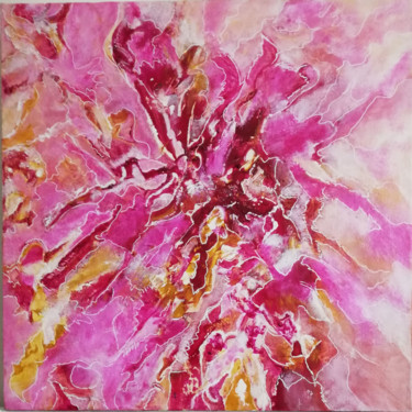 Painting titled "floral" by Nath'Art, Original Artwork, Acrylic