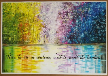 Paysage coloré avec Mantra Arts numériques intitulée "Paysage coloré avec…" par Nathpinturas, Œuvre d'art originale, Peinture numérique