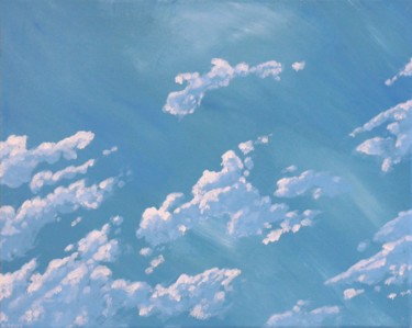 Peinture intitulée "Nuages #1" par Nathan Zaro, Œuvre d'art originale