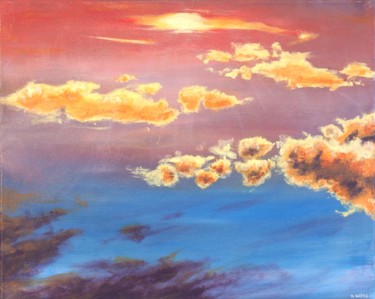Painting titled "Nuages #2" by Nathan Zaro, Original Artwork