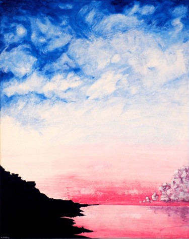 Painting titled "Nuages #4" by Nathan Zaro, Original Artwork
