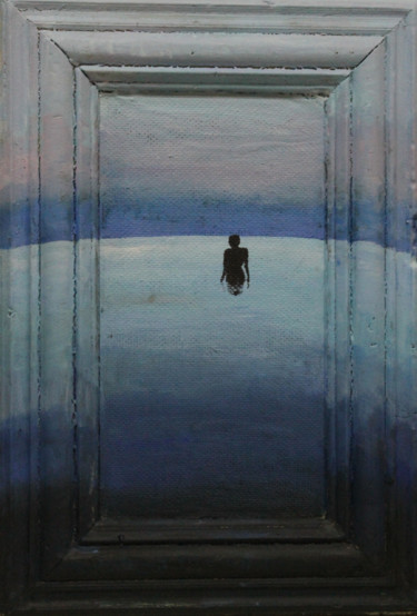 Painting titled "horizon" by Natia Loria, Original Artwork, Acrylic