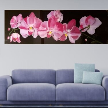Картина под названием "orchide" - Natia Kanelis, Подлинное произведение искусства, Акрил