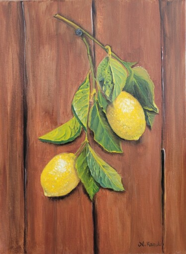 Картина под названием "Limon" - Natia Kanelis, Подлинное произведение искусства, Масло