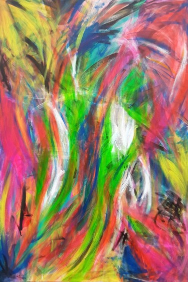 Painting titled "Madness" by Natielly Cardoso, Original Artwork, Acrylic