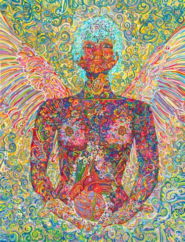 Pintura titulada "Angel's Heart" por Natitota, Obra de arte original, Acrílico