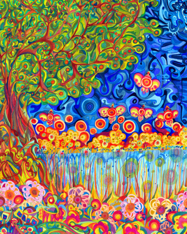绘画 标题为“Garden” 由Natitota, 原创艺术品, 水彩