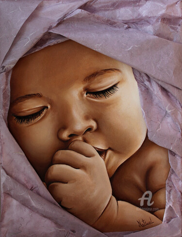 Emmitouflé Painting titled "Emmitouflé" by Aurélie Nativel, Original Art, Oil