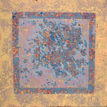 Картина под названием "Blue square." - Natlav, Подлинное произведение искусства, Акрил