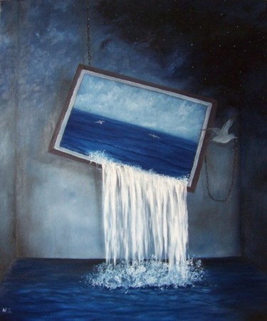 Malerei mit dem Titel ""Ohne Grenzen"" von Nataly Schirokov, Original-Kunstwerk, Öl