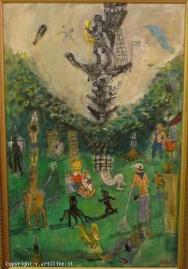 Painting titled "Музеон / Muzeon" by Natta Konysheva, Original Artwork, Oil