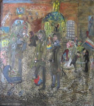 Malerei mit dem Titel "У Иверской/ Near Iv…" von Natta Konysheva, Original-Kunstwerk, Andere