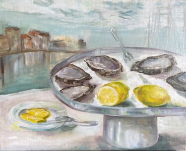 Peinture intitulée "After Dinner in Nice" par Natty Sviderskaya, Œuvre d'art originale, Huile