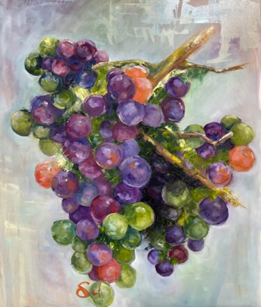Pintura titulada "Crazy Grape" por Natty Sviderskaya, Obra de arte original, Oleo
