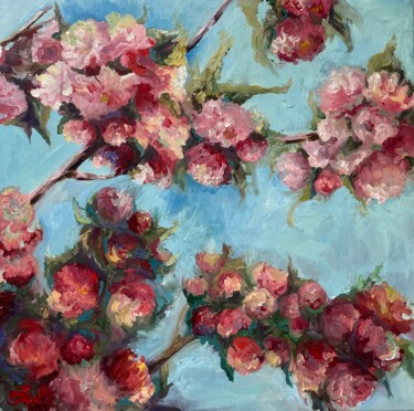 Malerei mit dem Titel "Blossom by Blossom" von Natty Sviderskaya, Original-Kunstwerk, Öl