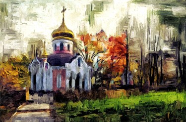 Digital Arts titled "Little Orthodox Chu…" by Oksa Ok, Original Artwork, Digital Painting