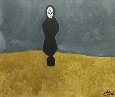 Malerei mit dem Titel "L'Âme torturée" von Frédéric Brasseur, Original-Kunstwerk, Acryl