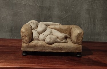 Skulptur mit dem Titel "La voluptueuse" von Naty'Milau-Hg, Original-Kunstwerk, Terra cotta