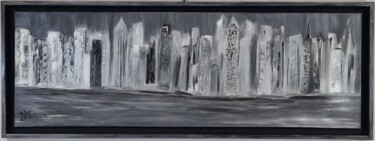 Painting titled "Manhattan City" by Natys.Tableaux, Original Artwork, Acrylic