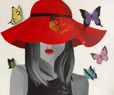 Peinture intitulée "Les fées papillons" par Nausicaa Scheidt, Œuvre d'art originale, Acrylique Monté sur Châssis en bois