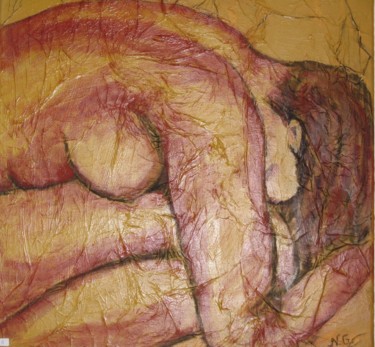 Peinture intitulée "Femme pariétale (Le…" par Nadia Girouf, Œuvre d'art originale, Acrylique