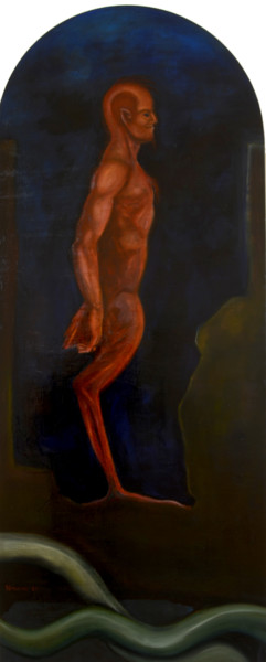 Картина под названием "Male Harpy" - Franco Navarro, Подлинное произведение искусства, Масло