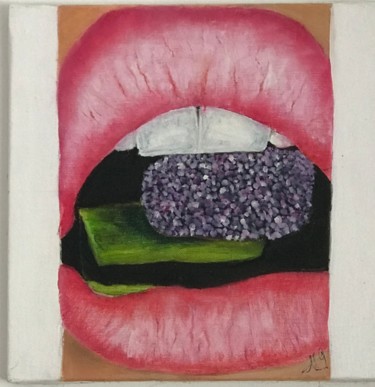 Peinture intitulée "Sugar Mouth" par Anne Rolin, Œuvre d'art originale, Acrylique