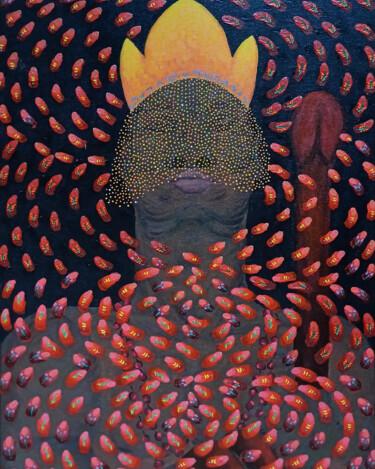 Peinture intitulée "The Energy of the O…" par Nayara Barbosa, Œuvre d'art originale, Acrylique Monté sur Châssis en bois