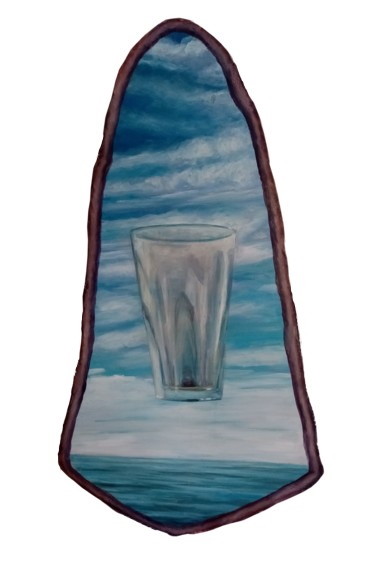 Pittura intitolato "Vaso flotante" da Nayeli, Opera d'arte originale, Olio