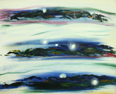 Painting titled "distant-lights.jpg" by Nayna Shriyan, Original Artwork
