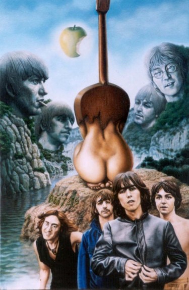 Pintura intitulada "Strong Beatles Hill…" por Nazabal, Obras de arte originais, Óleo
