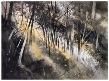 Peinture intitulée "watercolor oainting…" par Nazar Grunyka, Œuvre d'art originale, Aquarelle