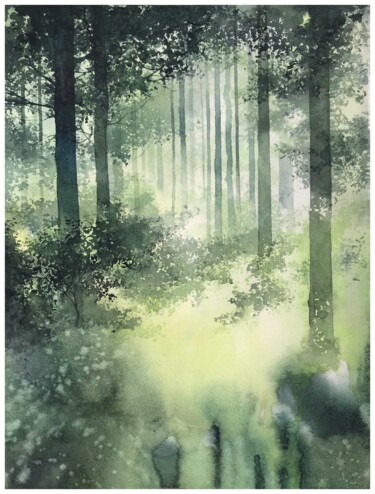 Peinture intitulée "Original watercolor…" par Nazar Grunyka, Œuvre d'art originale, Aquarelle