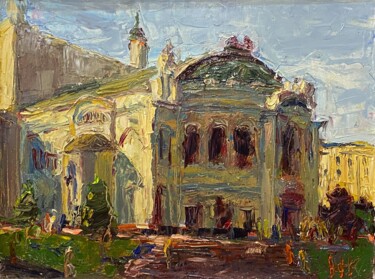 Pittura intitolato "Opera house" da Nazar Ivanyuk, Opera d'arte originale, Olio