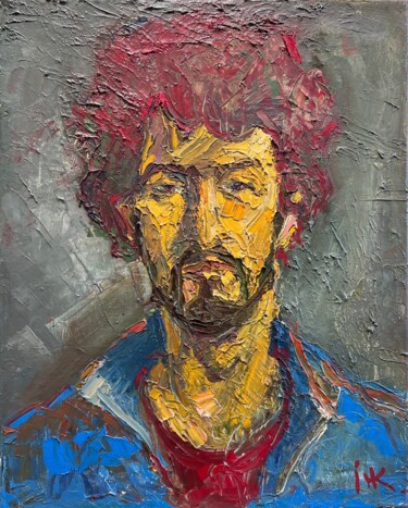 Peinture intitulée "Colleague" par Nazar Ivanyuk, Œuvre d'art originale, Huile Monté sur Châssis en bois