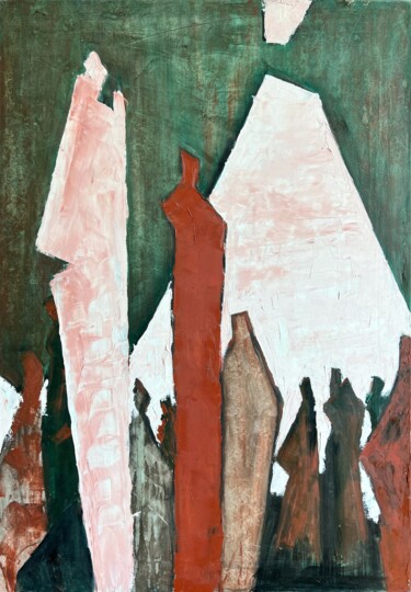 Pintura intitulada "She" por Nazar Ivanyuk, Obras de arte originais, Óleo Montado em Armação em madeira