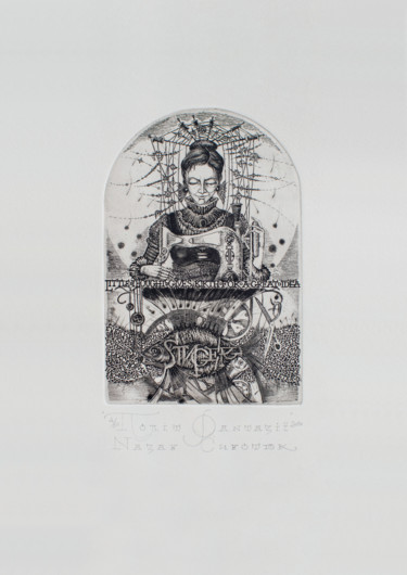 Flight of fantasy Gravures & estampes intitulée "Flight of fantasy" par Nazar Syrotiuk, Œuvre d'art originale, Eau-forte