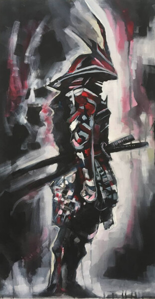 Pintura titulada "Samurai." por Nazar Tuvakov, Obra de arte original, Acrílico