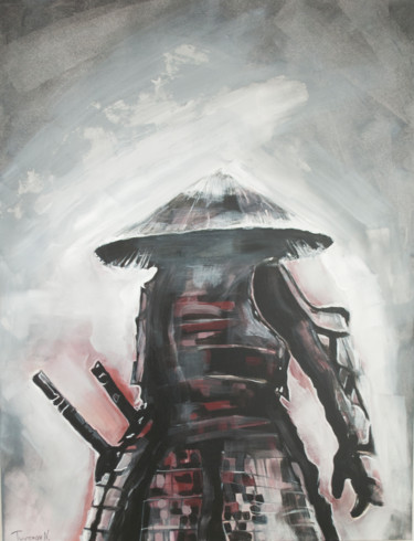 Peinture intitulée "Samurai before the…" par Nazar Tuvakov, Œuvre d'art originale, Acrylique