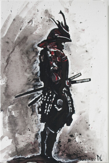 Schilderij getiteld "Samurai. Fate." door Nazar Tuvakov, Origineel Kunstwerk, Acryl