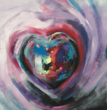 Pittura intitolato "Heart." da Nazar Tuvakov, Opera d'arte originale, Acrilico