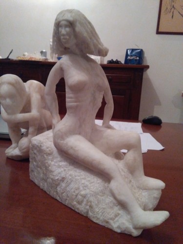 Sculpture titled "LA GENERALA" by Nazareno Spinelli, Original Artwork, Stone