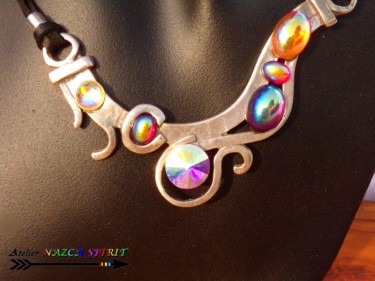 Artcraft titled "Collier Réglable De…" by Nazca Spirit Bijoux, Original Artwork, Necklaces