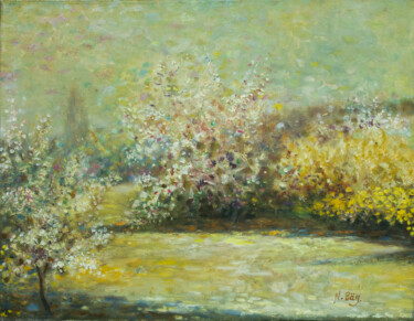 Pintura intitulada "Bahar" por Nazim Baykiskiyev, Obras de arte originais, Óleo