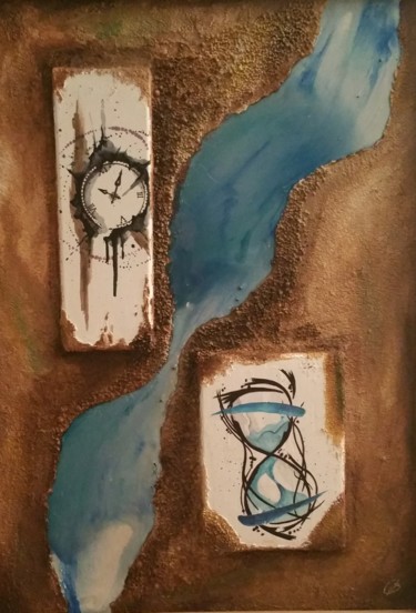 Painting titled "A CONTRETEMPS" by Nb Créations, Original Artwork, Acrylic