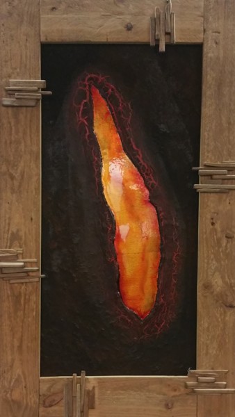 Peinture intitulée "BLOODWOOD" par Nb Créations, Œuvre d'art originale, Acrylique Monté sur Châssis en bois